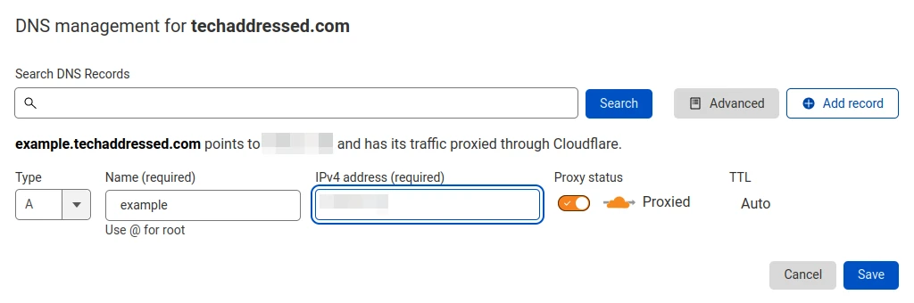 Example Subdomain - Obtaining Certbot Certificate Behind Cloudflare Proxy