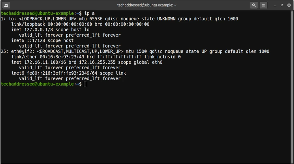 Checking For Static IP Address In Ubuntu